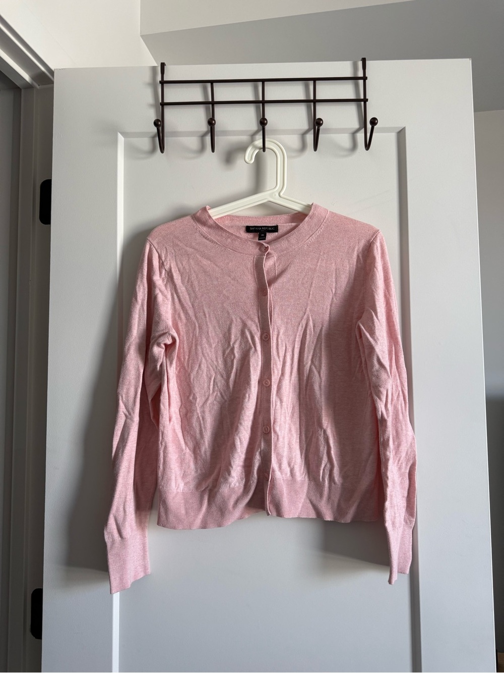 Banana Republic Light Pink Button-Up Cardigan